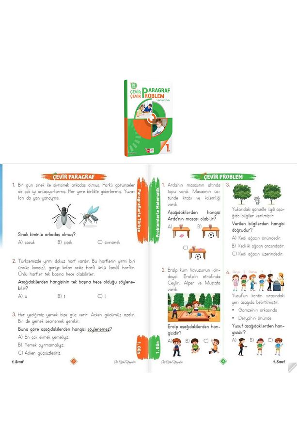 Çevir Paragraf Çevir Problem 1.Sınıf - 2.Sınıf-3.Sınıf (3 Kitap) - 2