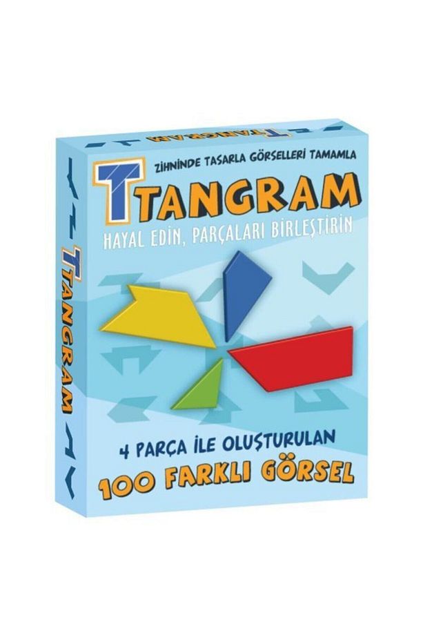 T Tangram Zeka Oyunu 100'lü Görev Kitapçığı 4 Tangram Parçası - 1