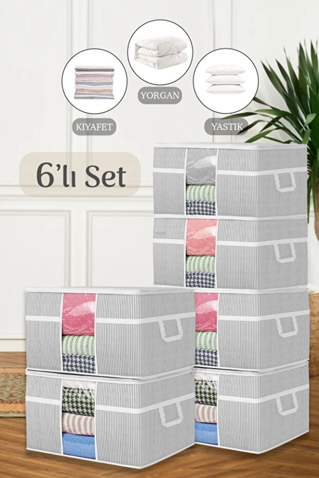 6 Pieces - Window Pillow Quilt Cover 75 X 40 X 40 cm
