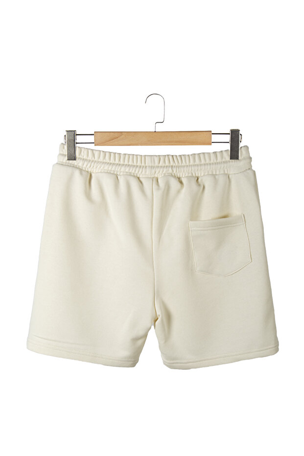 Erkek Ekru Basic Regular Fit Şort & Bermuda - 7