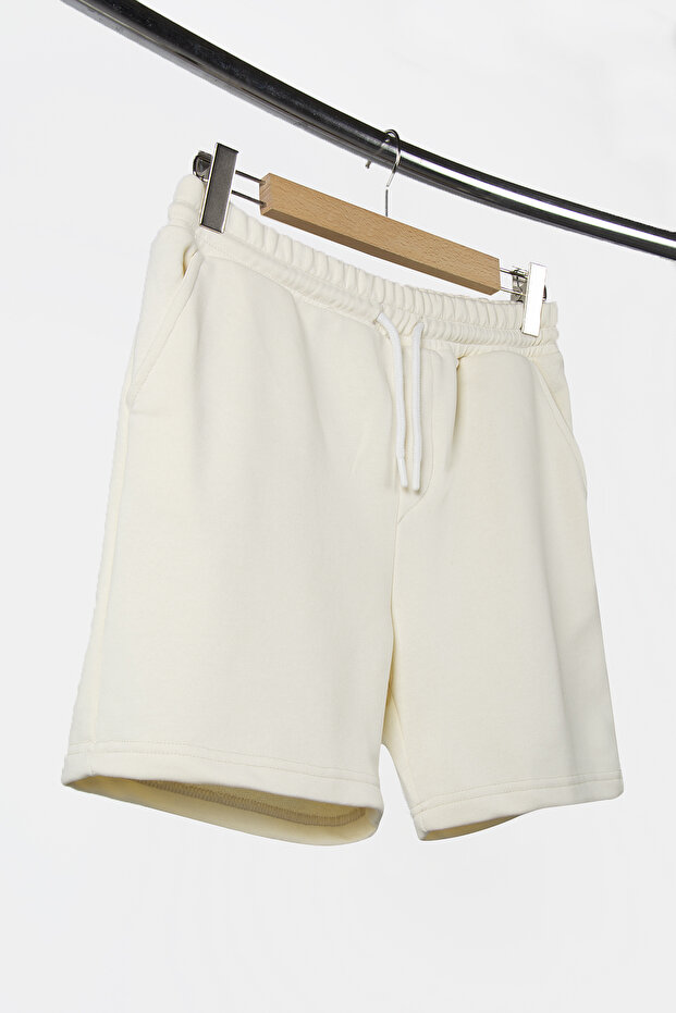 Erkek Ekru Basic Regular Fit Şort & Bermuda - 6