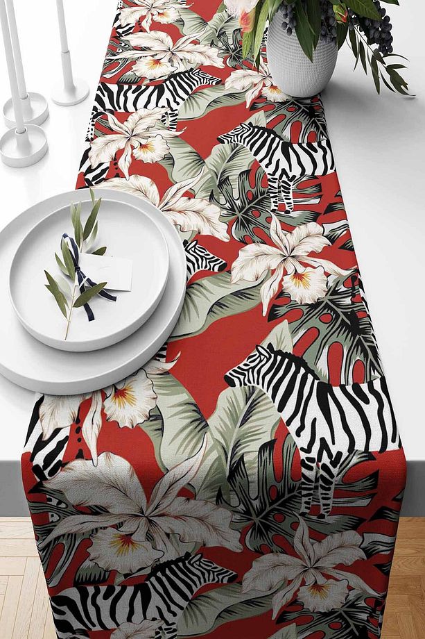 Runner Grevy Desenli Süet Dokuma 140*40 Cm - 1