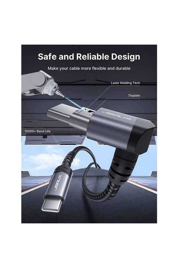3 Metre 100w 5a Hızlı Şarj Ve Data Kablosu 90 Derece Type-c To Type-c Cc0034 Macbook Uyumlu - 5