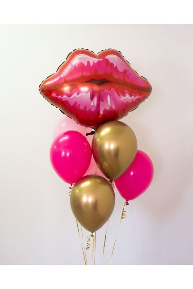 LIP KISS FOIL BALLOON PINK RED FOIL BALLOON CONCEPT BALLOON BARBIE CONCEPT BIRTHDAY BALLOON