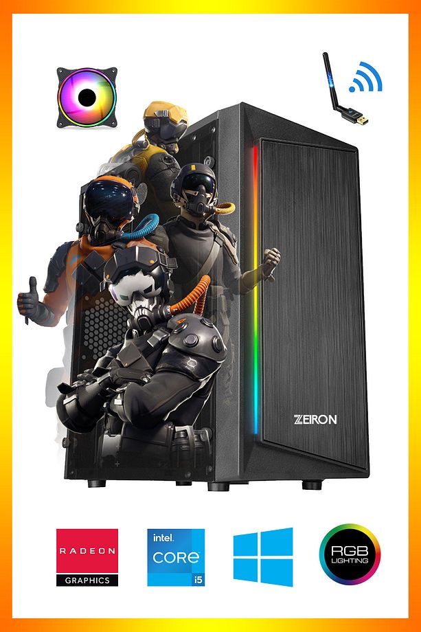 Rdx24 i5-4570 16GB RAM 512GB SSD RX550 4GB GDDR5 Oyuncu Masaüstü Bilgisayar - 1