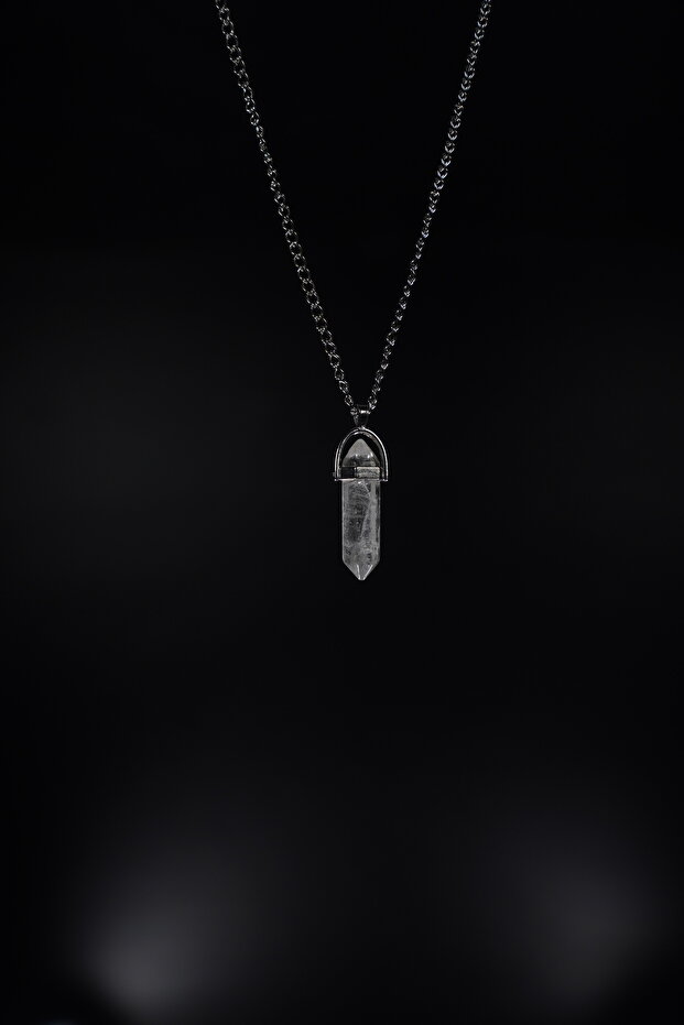 Kristal Kuvars Doğaltaş Kolye - 2