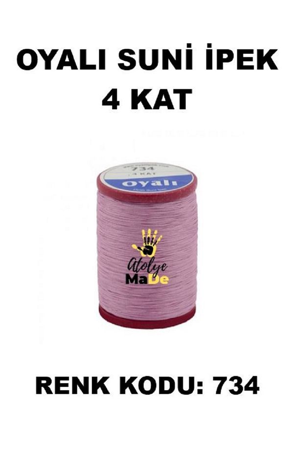 Suni Ipek 4 Kat Iplik Nakış Iğne Oyası Tığ Oyası Etuval Tek Makara Net 35gr Renk Kodu 734 - 1