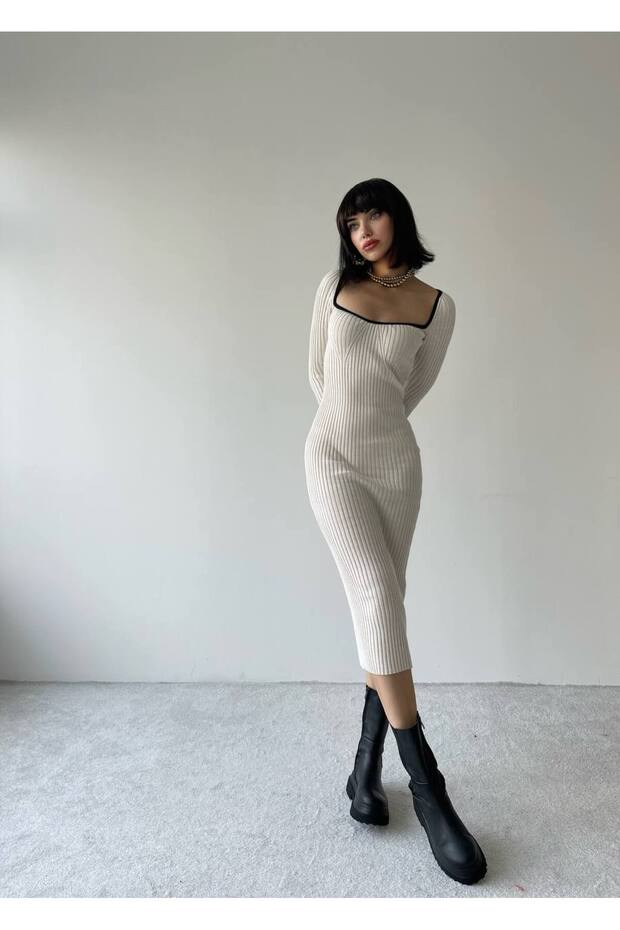 Layla Triko Elbise - 3