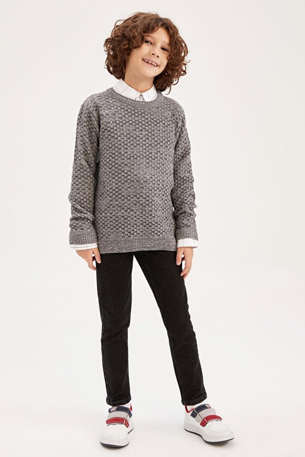 سترة الصبي الرقبة الطاقم - 2