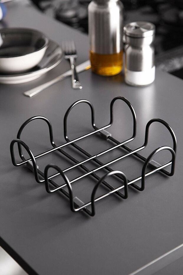 Napkin Holder Shiny Black Metal Napkin Holder Square Horizontal Cafe Presentation Napkin Holder Table Top Paper Kitchen