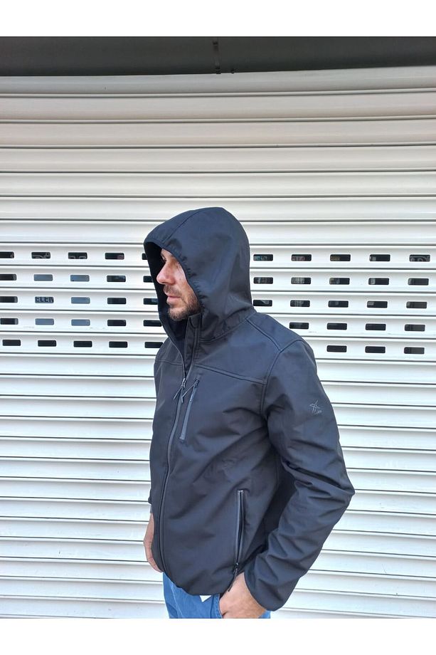 KİNETİX SİYAH RENK BASIC SOFTSHELL MONT - 3