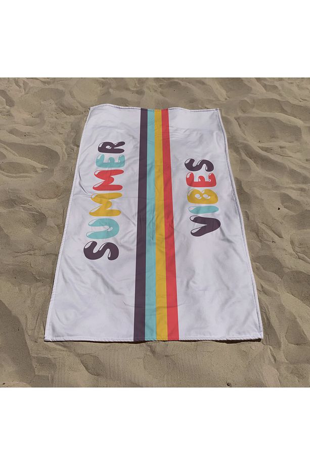 Summer Vibes / Retro Plaj Havlusu - Pamuk - 3