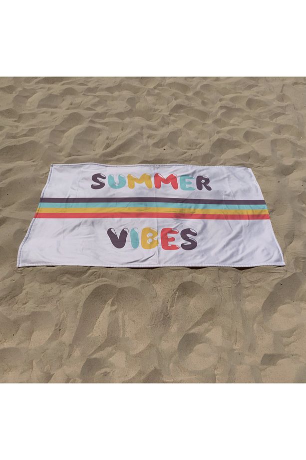 Summer Vibes / Retro Plaj Havlusu - Pamuk - 4