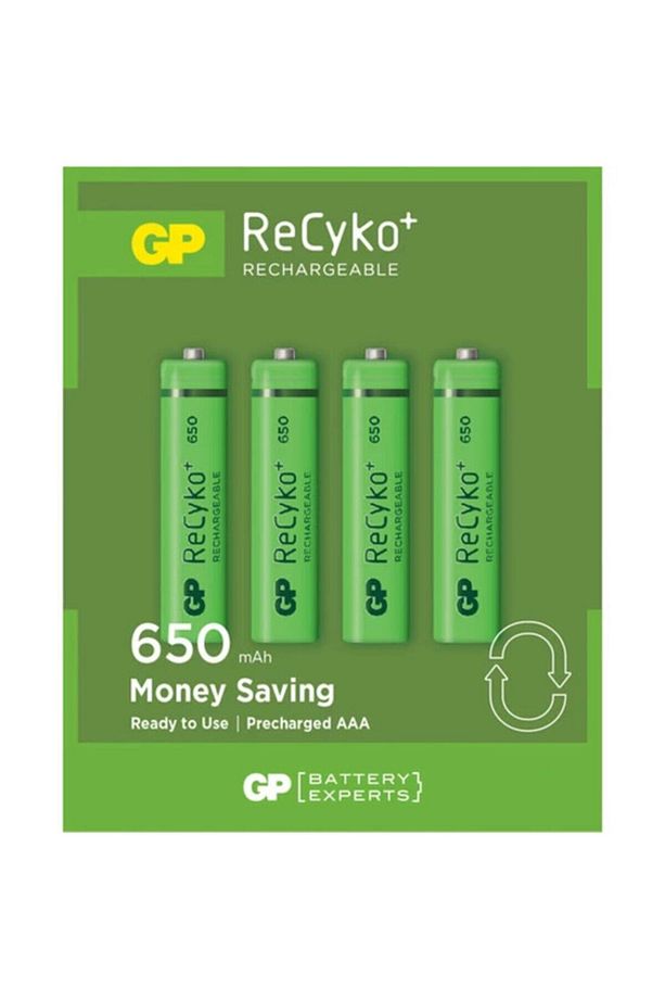 Recyko 650 Aaa Ince Kalem Ni-mh Şarjlı Pil, 1.2 Volt, 4'lü Kart - 1