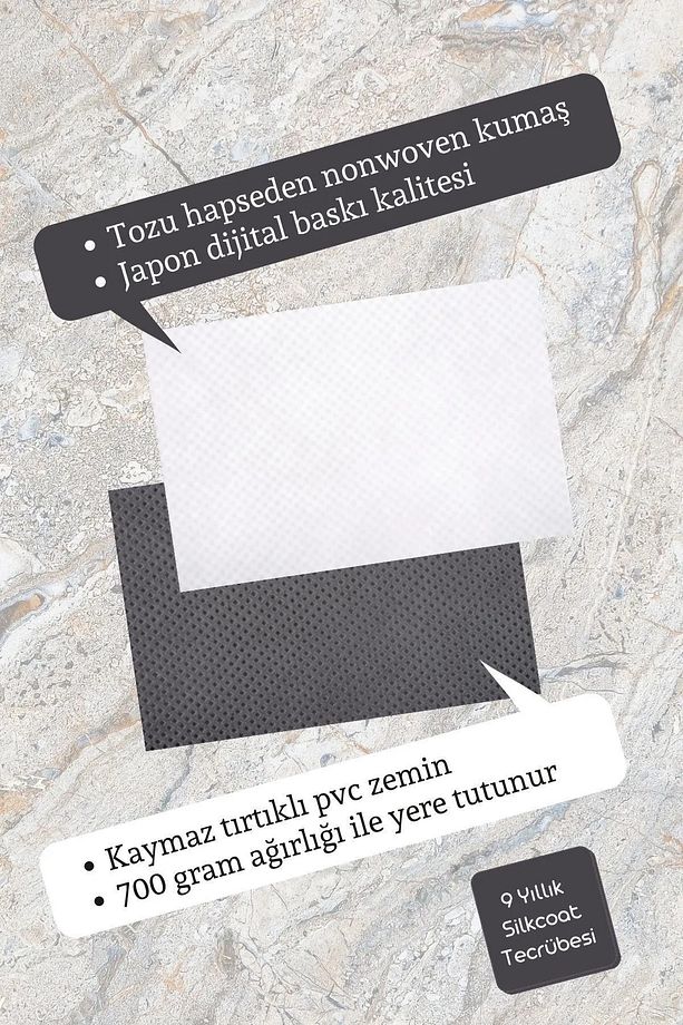 Kapı Önü Paspası PVC Taban Dışarıdan Stres Getirmek Yasaktır Sevimli Çift Temalı - 2