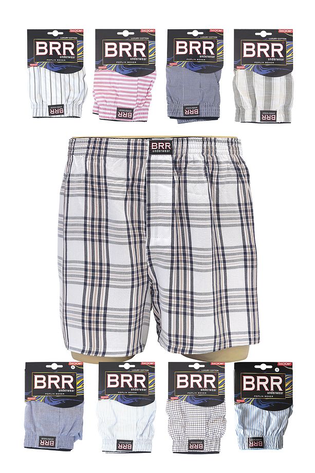 Karışık Renk 9’lu Paket Pamuklu Poplin Boxer Şort - 4