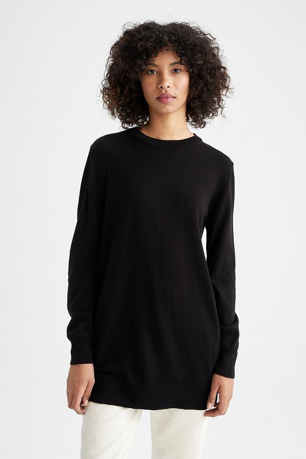 Regular Fit Basic Ekstra Yumuşak Triko Kazak Tunik - 3