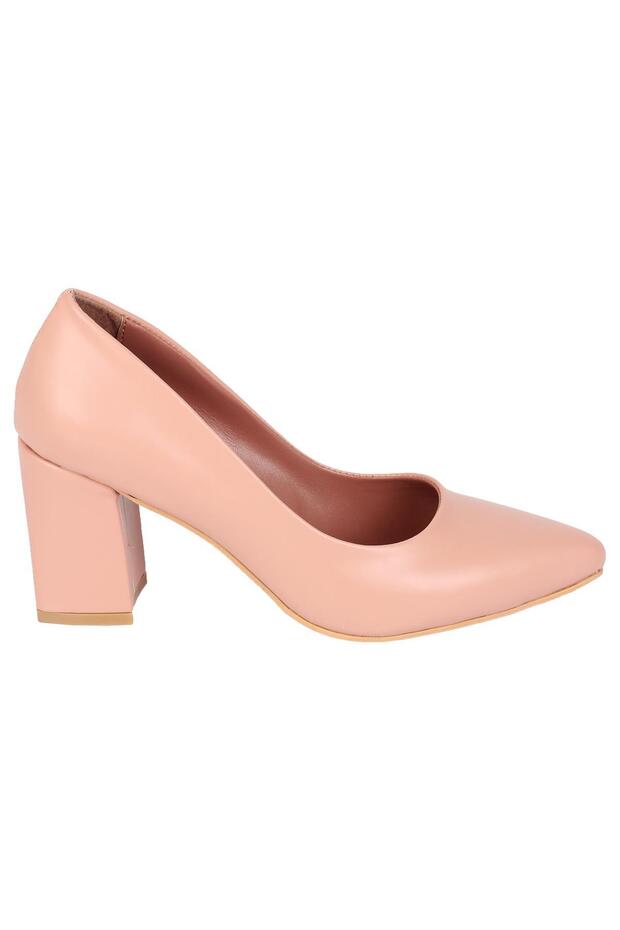 Powder Stiletto Thick Heeled Shoes - Erkly