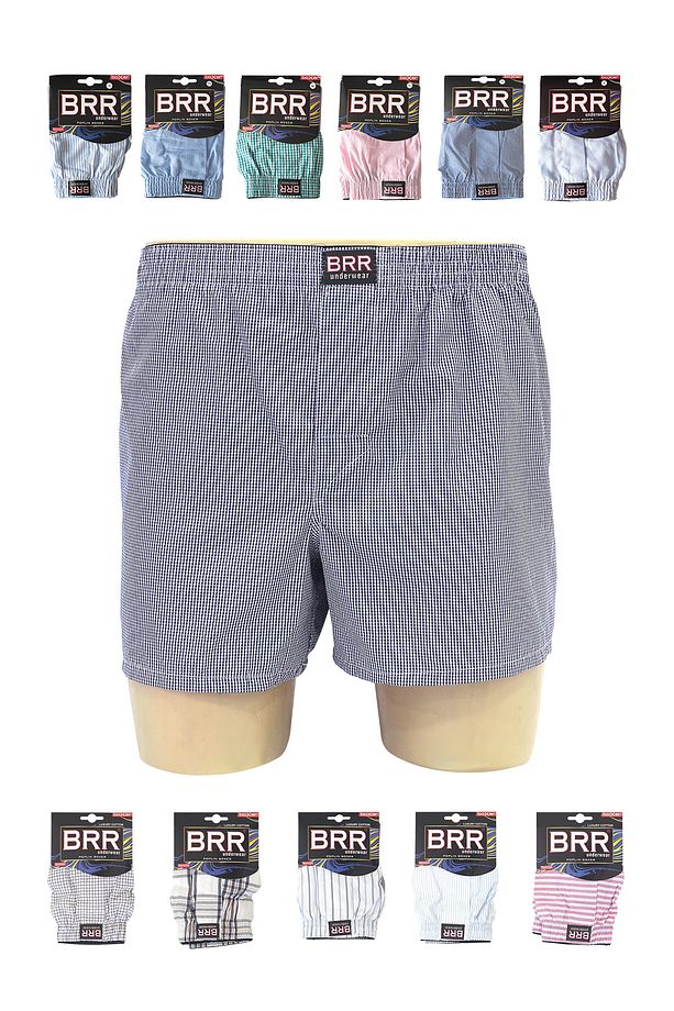 12’li Paket Karışık Renk Pamuklu Poplin Boxer Şort - 2