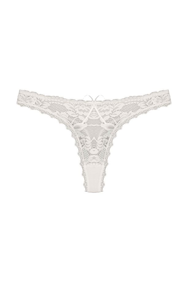 5'li Önü Dantel Arkası Pamuklu String Kadın Külot - 5