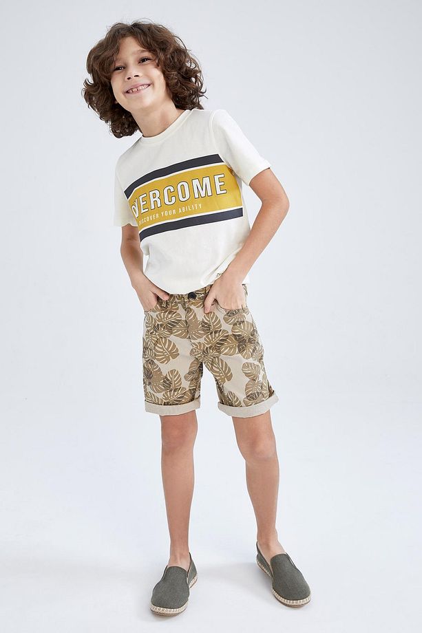 Erkek Çocuk Regular Fit Gabardin Şort - 5