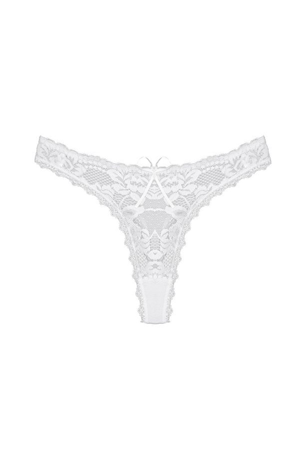 5'li Önü Dantel Arkası Pamuklu String Kadın Külot - 3