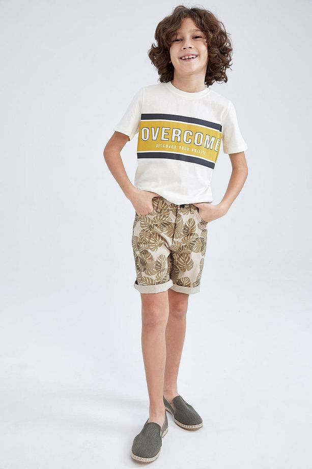 Erkek Çocuk Regular Fit Gabardin Şort - 4