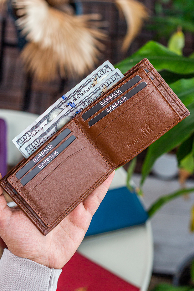 Arsenal Genuine Leather RFID Blocking Horizontal Tan Men's Wallet