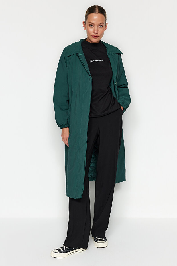 Petrol Premium Water Repellent Long Oversize Coat - Twoaw24Mo00263