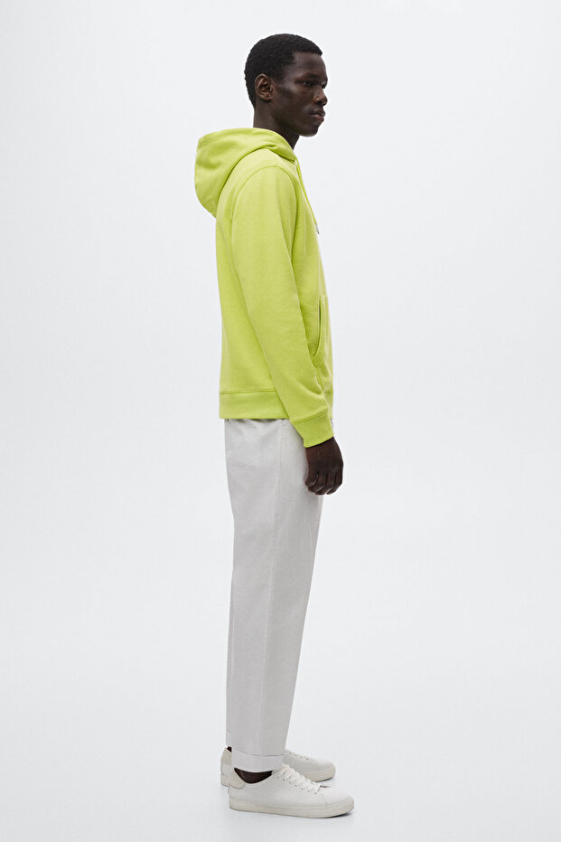Erkek Lime Yeşili Sweatshirt - 6