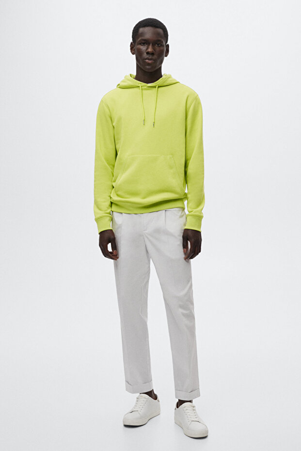 Erkek Lime Yeşili Sweatshirt - 1