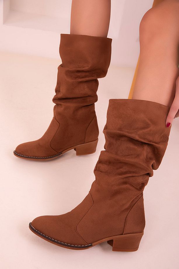 Taba Süet Kadın Bot & Bootie 15331 - 5