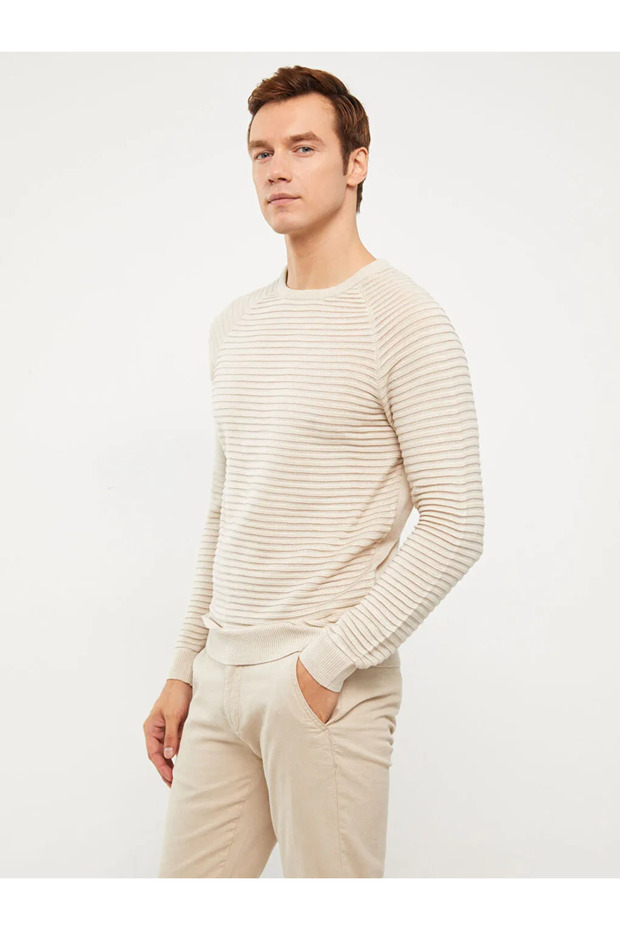 Vision Bisiklet Yaka Uzun Kollu Erkek Triko Kazak - 5