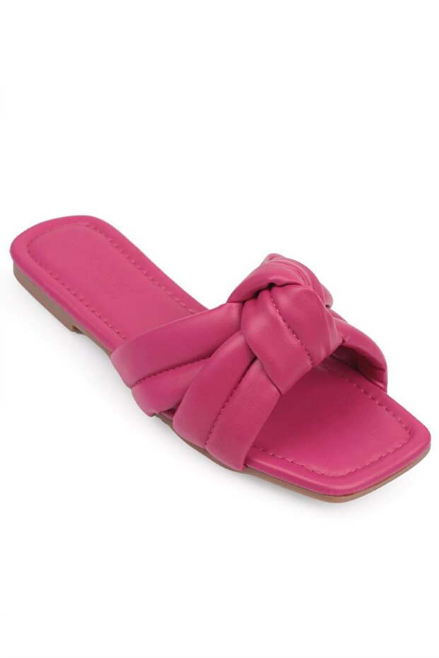 Capone lapos sarkú fukszia női papucs - 5