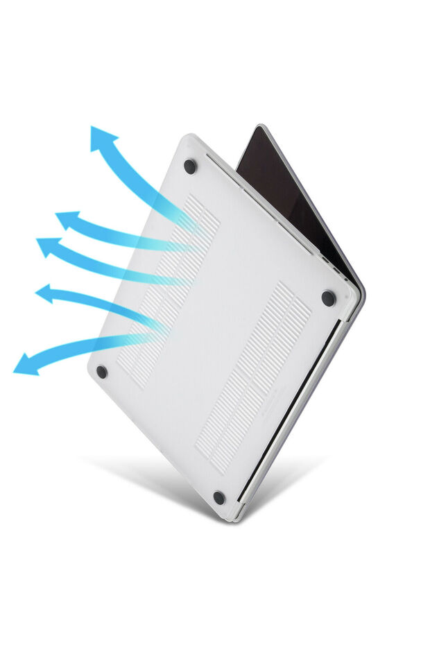 Macbook Air 13.6 Inç A2681 Uyumlu M2 - A3113 M3 Çip Kılıf Mat Doku Hardcase Kapak - 2