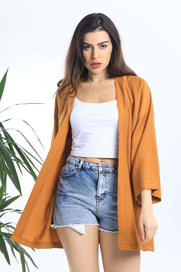 Ceket din piele maro - 1