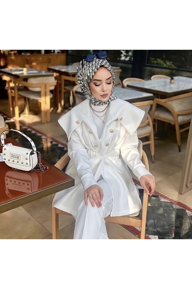 CUSTOM DESIGN GOLD BUTTONED SCUBA FABRIC JACKET - 6