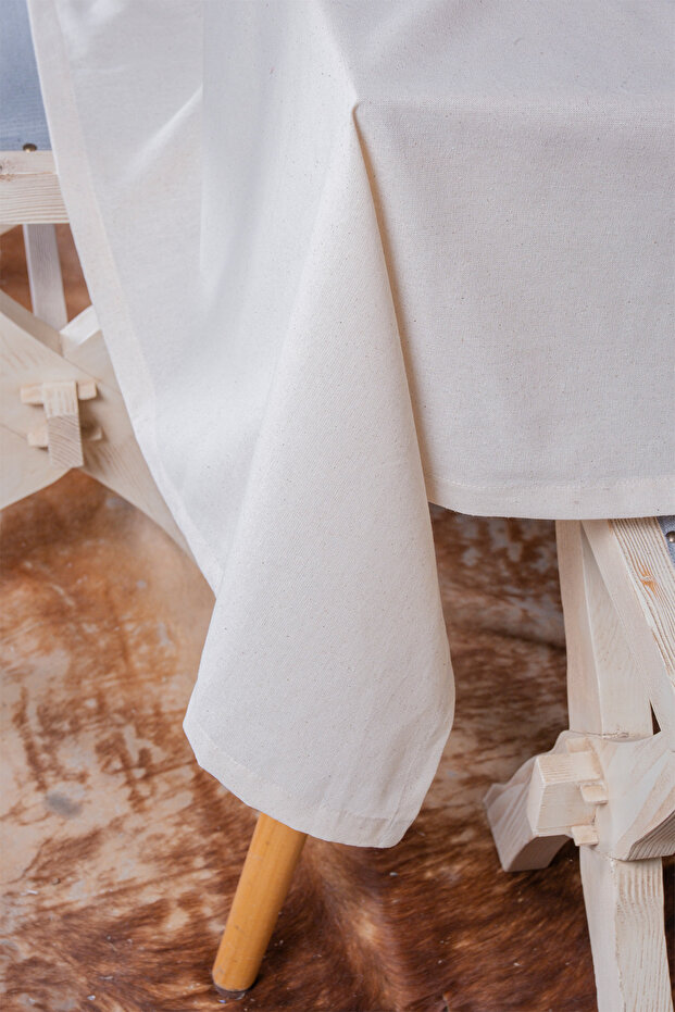 مفرش طاولة من الكتان الخام - 7