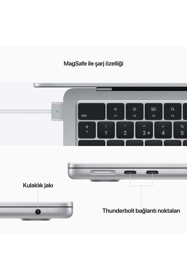 Macbook Air 13.6" M2 8c Cpu 10c Gpu 8 Gb 512 Gb Ssd Gümüş Mly03tu/a - 8