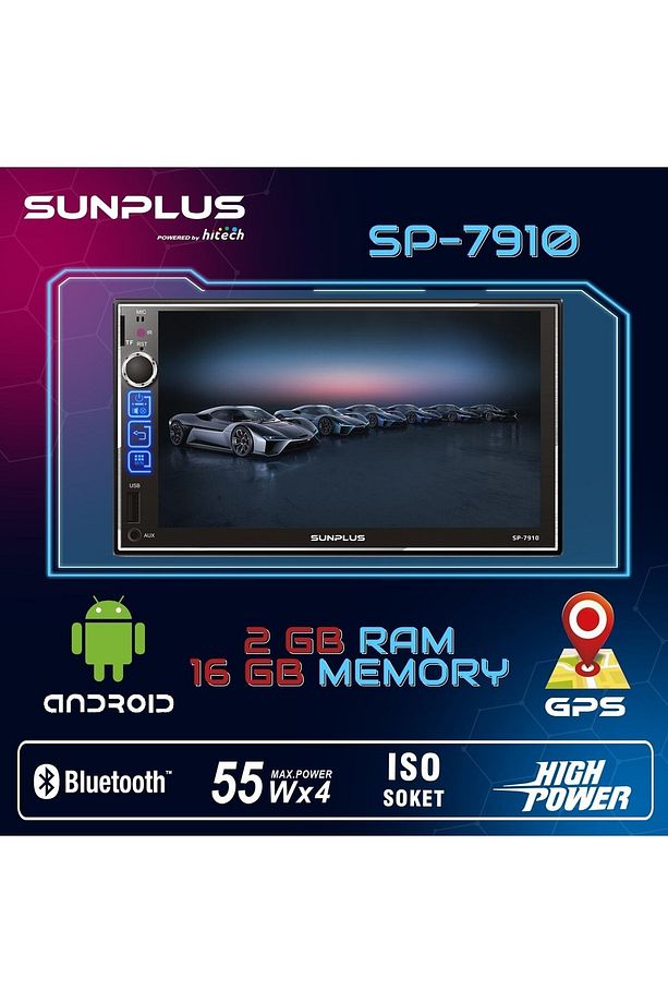 Sunplus Sp-7910 7'' Car Mp5 Player Androıd Double Oto Teyp - 1