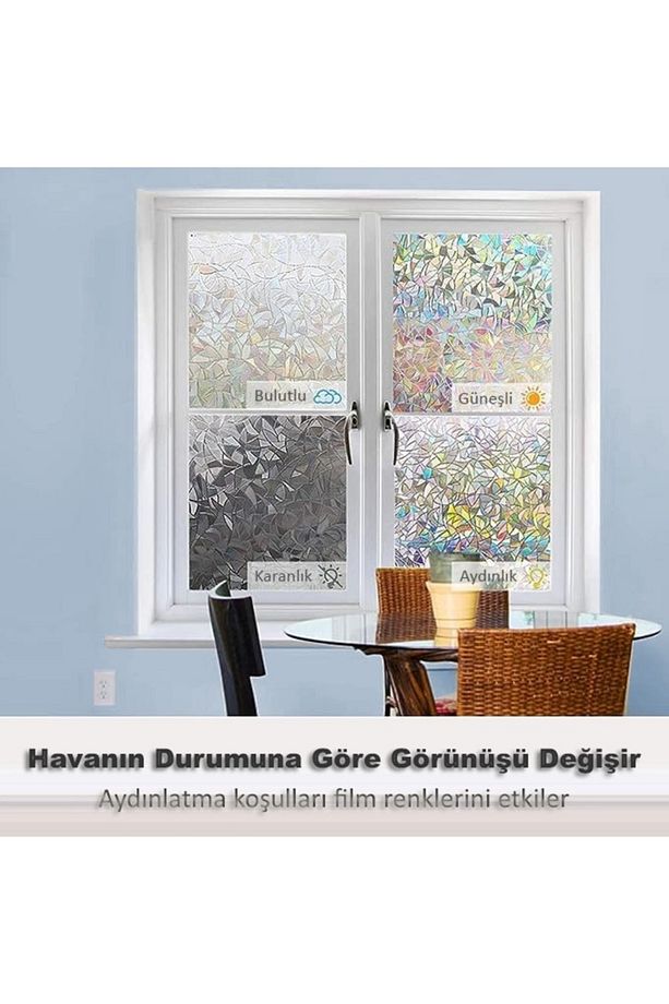 Cam Serisi Vitray Görünüm Için Kendinden Yapışkanlı Cam Kaplama Folyosu (5mx45cm) - 5