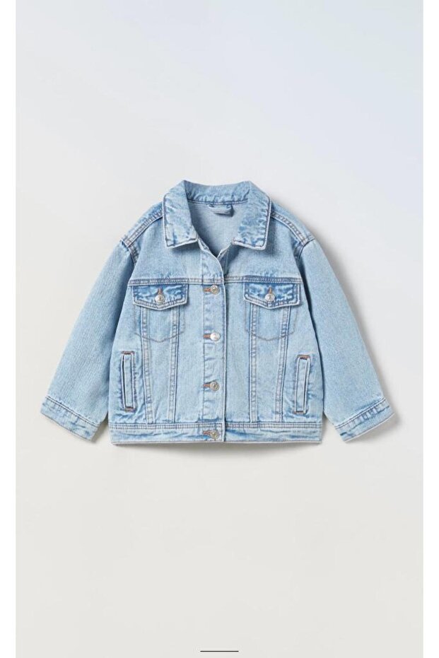 Unisex Model Antique Jeans / Denim Jeans Jacket with Ripped Detail