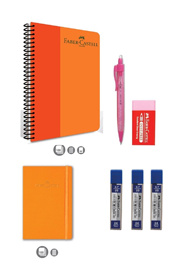 مجموعة دفتر ملاحظات برتقالية - 1