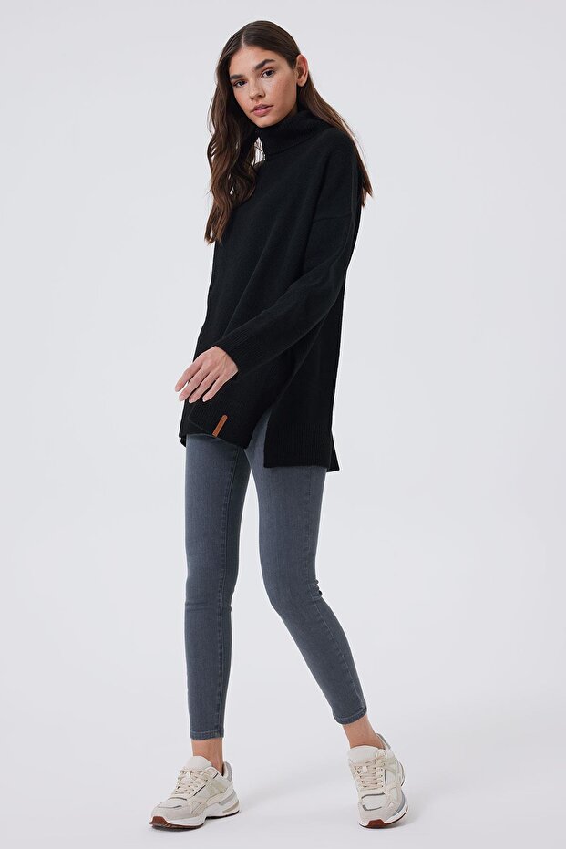 Lonas Kadın Triko Kazak Siyah - 1