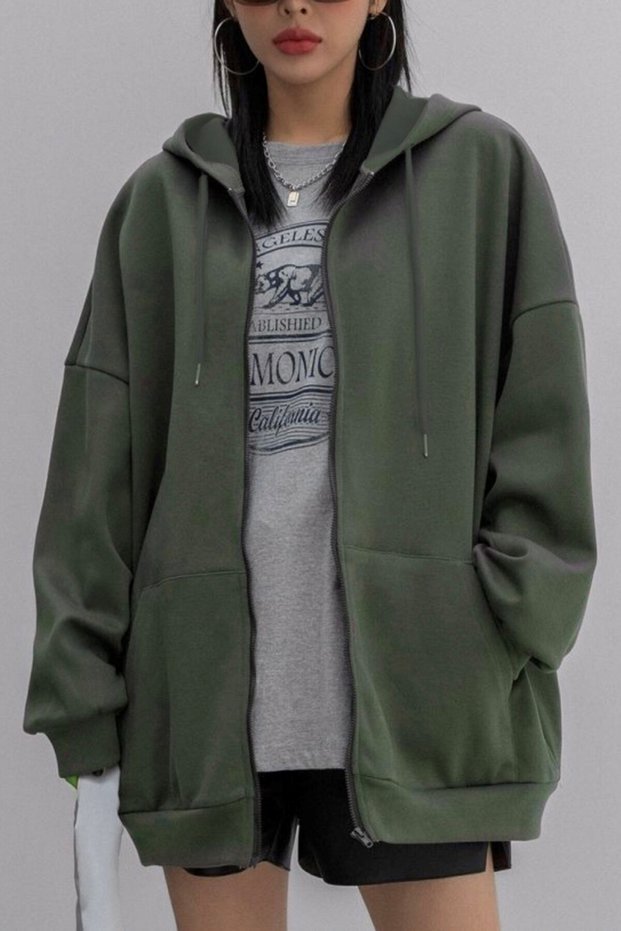 Khaki 2 Thread Raised Cardigan