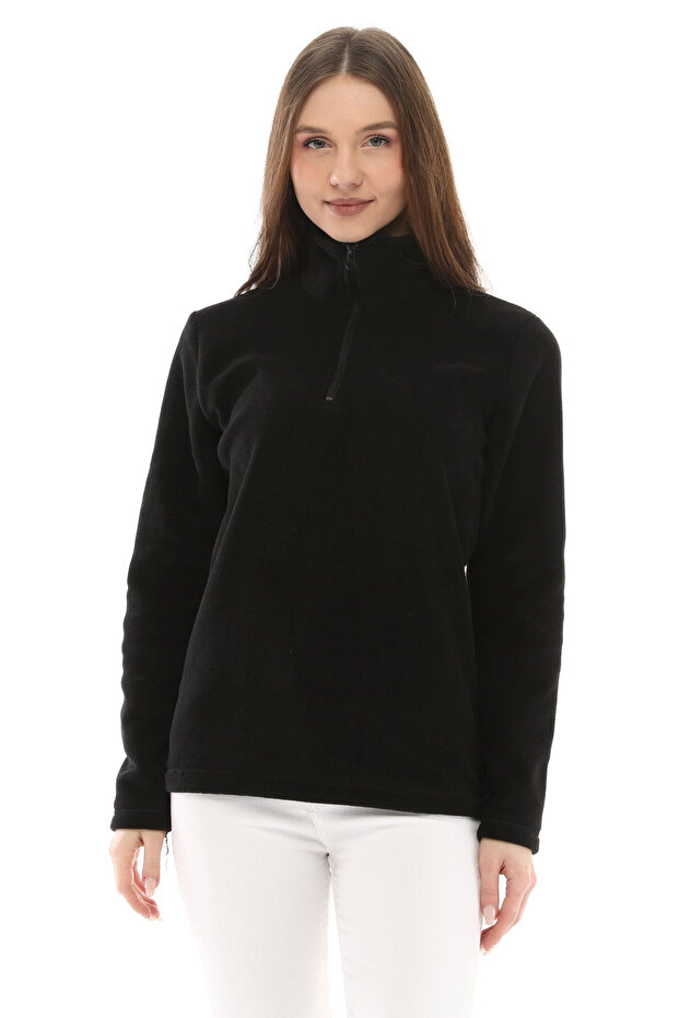 Ghassyco. Women's Half Zipper Fleece Sweatshirt