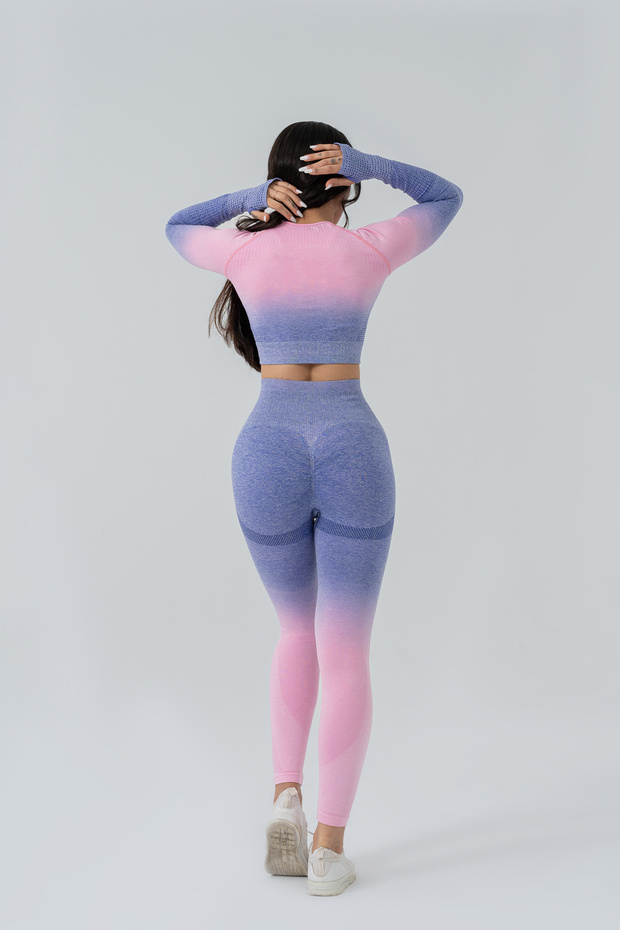 Dikişiz Uzun Kollu Crop Top (TEK ÜST) - 5