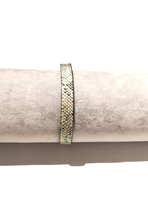 Unisex Leopard Patterned Leather Bracelet - 1