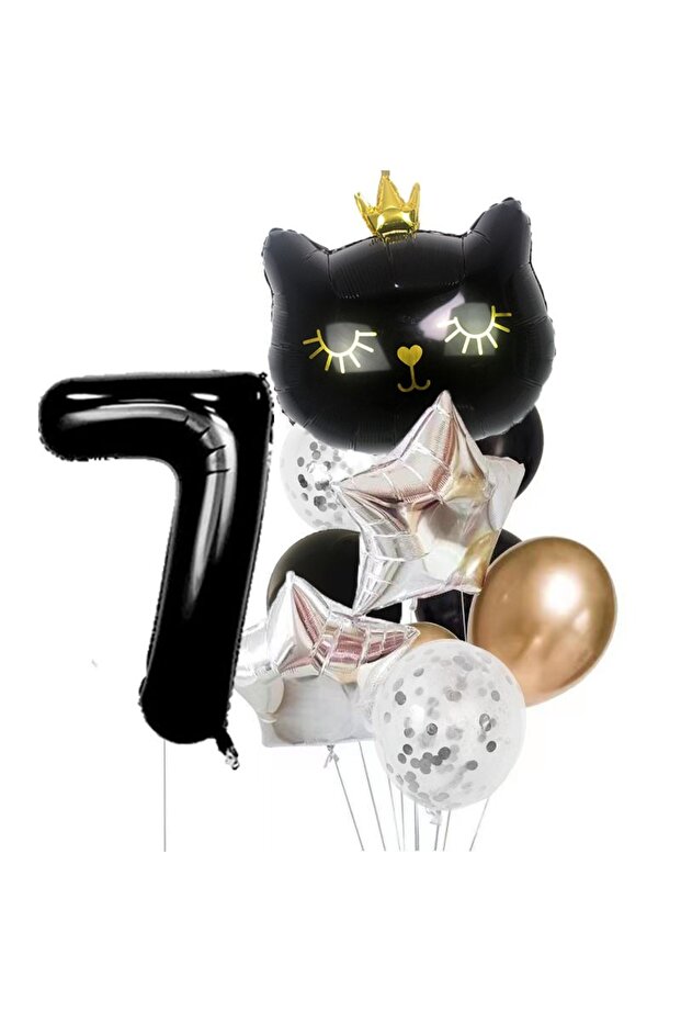 BLACK CAT AGE BALLOON SET