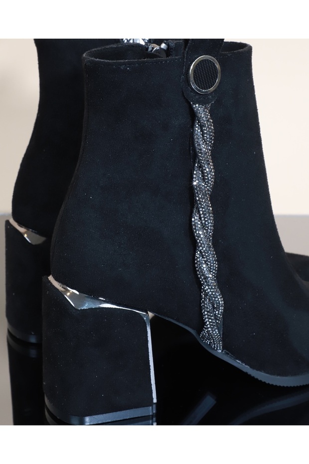 1732-248027 Tpu Tabanlı Ayna Ökçeli Klasik Bot siyah nubuk - 5